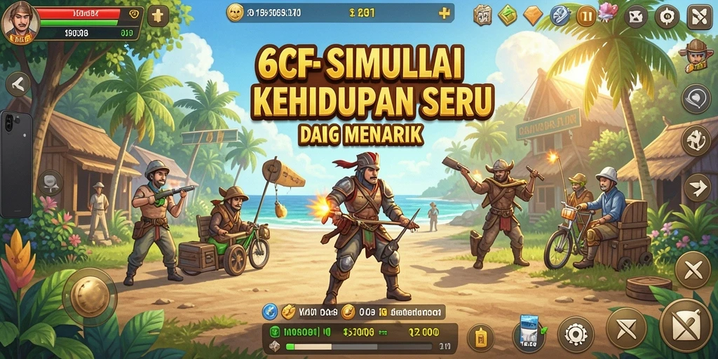 Tampilan permainan simulasi yang imersif dan menarik di 6CF.