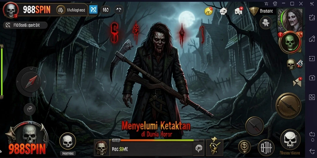 Gameplay seram 988SPIN yang menampilkan momen ketegangan.