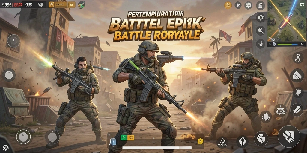 Gameplay seru dan mendebarkan di 9939 Battle Royale.