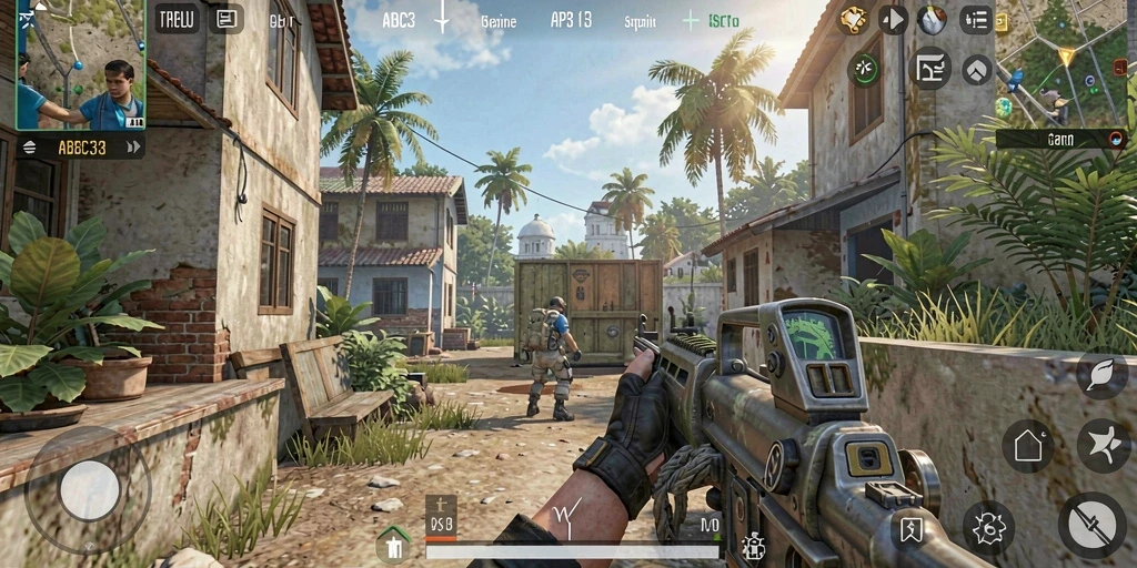 Screenshot gameplay seru dari ABC33 dengan aksi TPS mendebarkan.