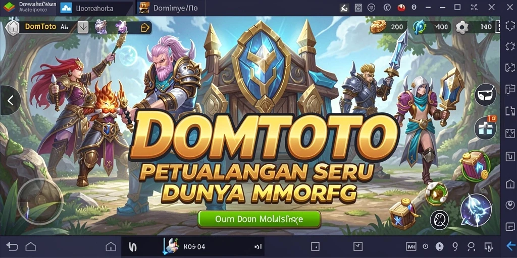 Screenshot gameplay DOMTOTO menampilkan aksi seru dalam dunia MMORPG.