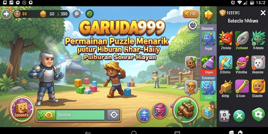 Tampilan gameplay menarik dari GARUDA999 dengan berbagai puzzle.