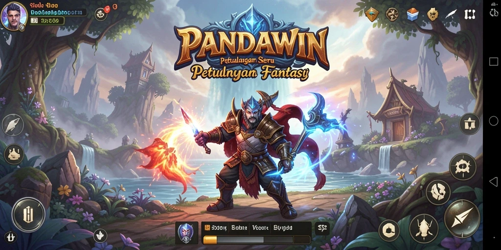Screenshot gameplay PANDAWIN yang menunjukkan petualangan seru.