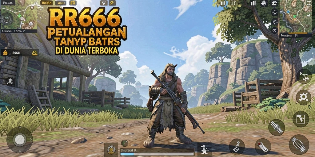 Tampilan gameplay RR666 dalam dunia luas dan terbuka.