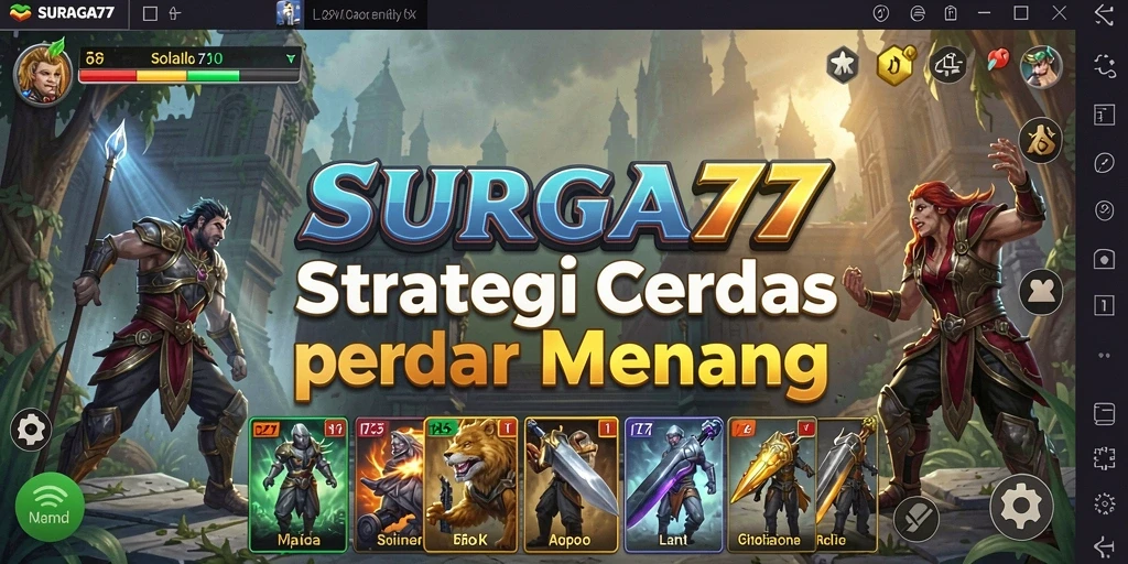 Tampilan gameplay SURGA77 yang menantang dan strategis.