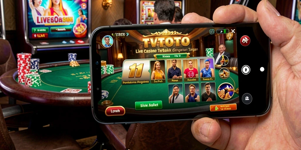 Tampilan gameplay Live Casino yang mendebarkan di TVTOTO.